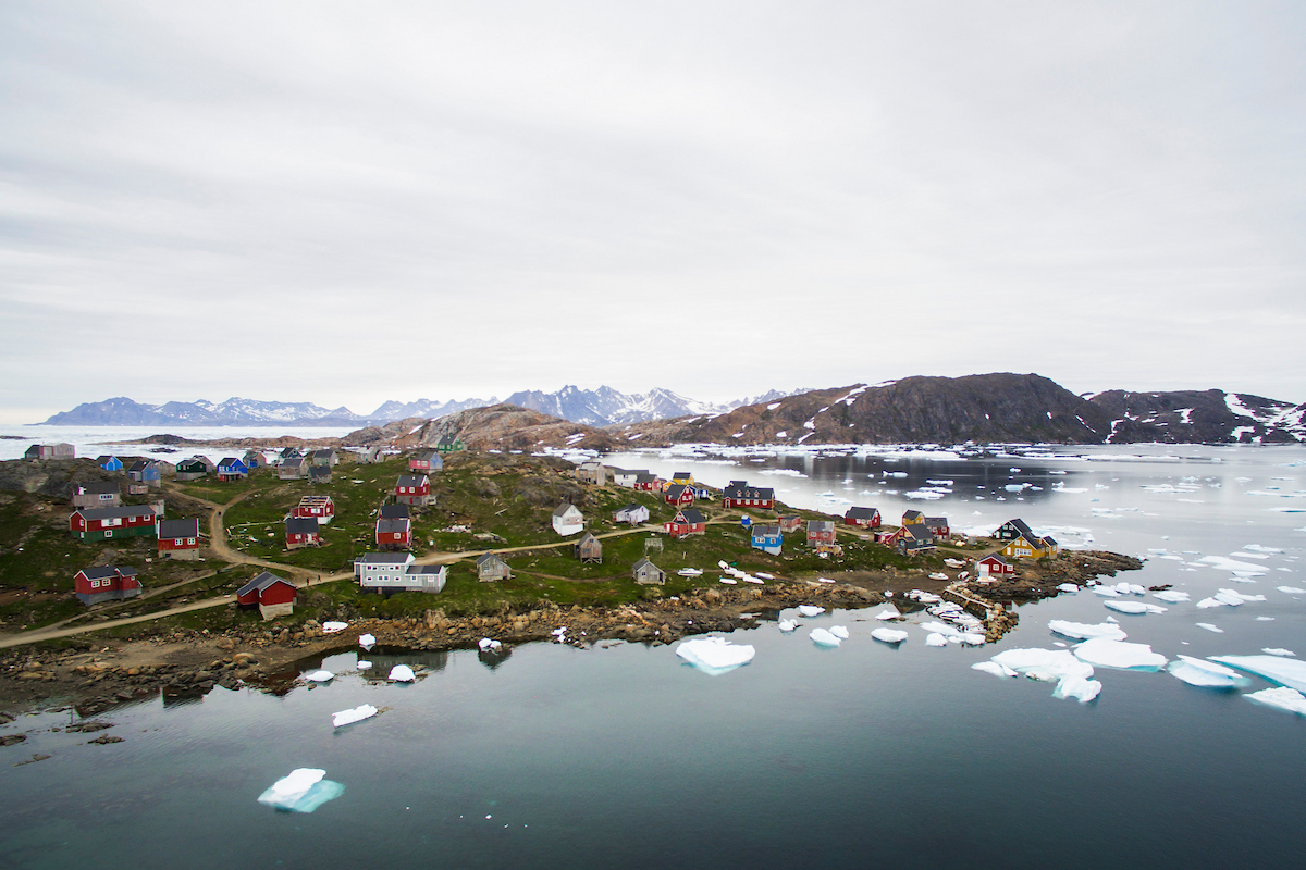 Aerial overview photo of Kulusuk